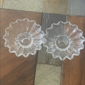 Clear Glass Candle Holders